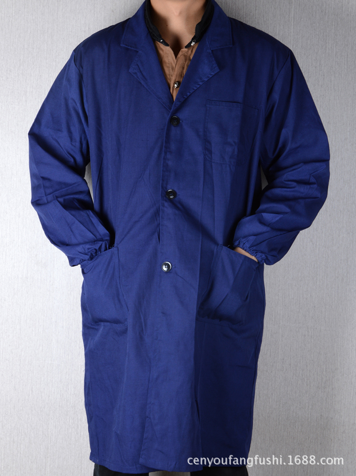 义乌厂家直销批发蓝大褂 食品大褂 涤棉大褂 搬运工作服 可印字