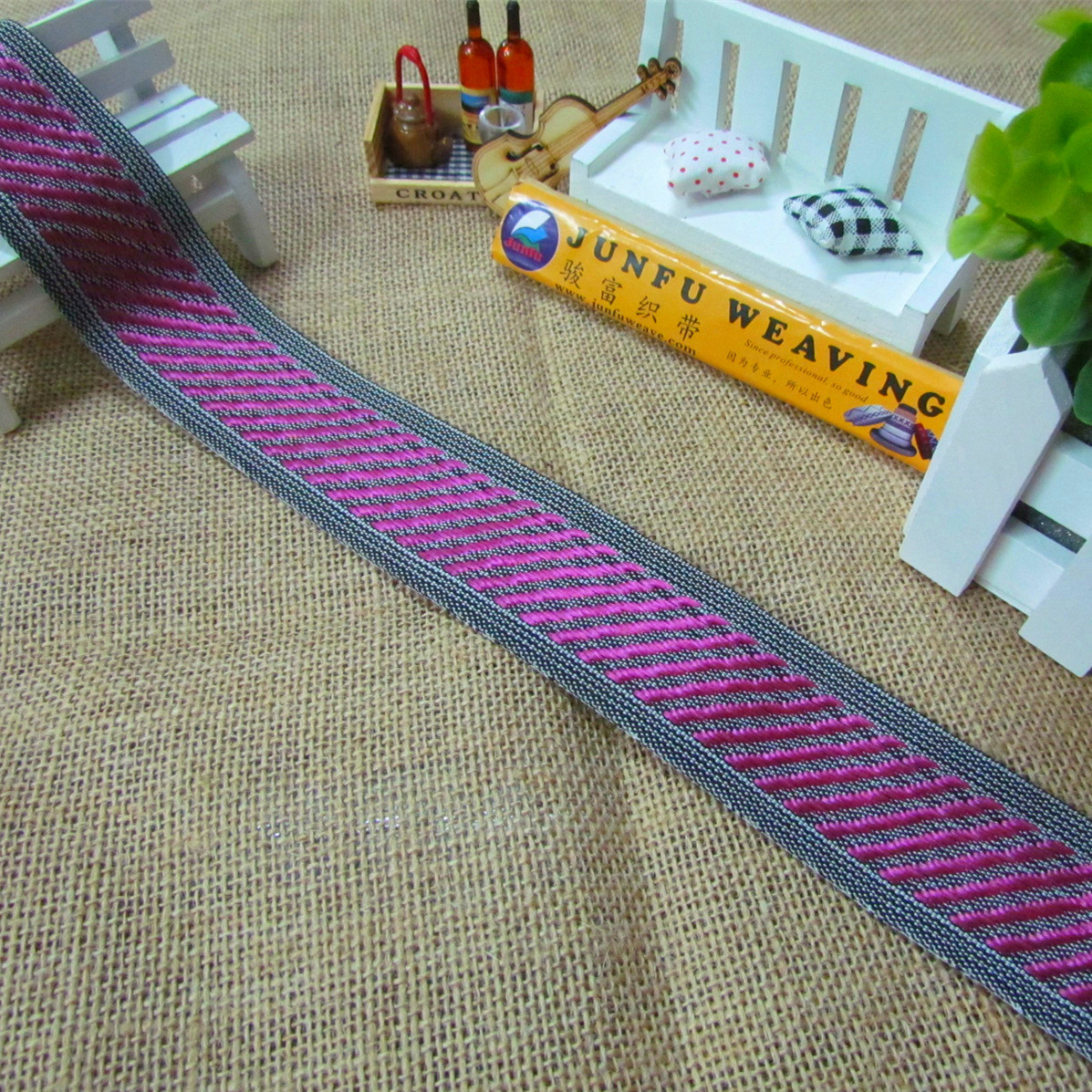 【床垫围边带】 织带 包边带 mt-042# 枣红色加厚斜纹