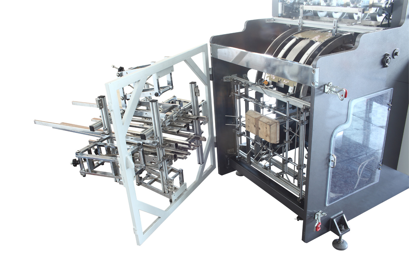 立体汉堡盒糊盒机自动糊盒机瑞安汉堡纸盒机