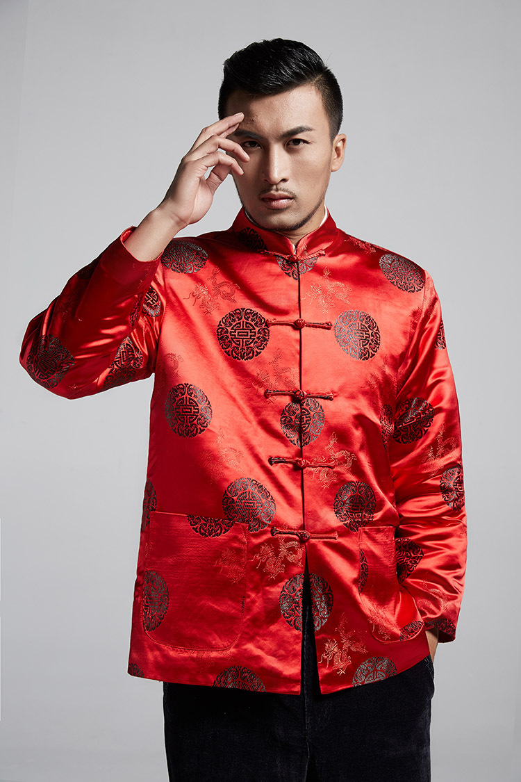 福临 男士唐装批发中老年唐装新年庆典过寿唐装 0757