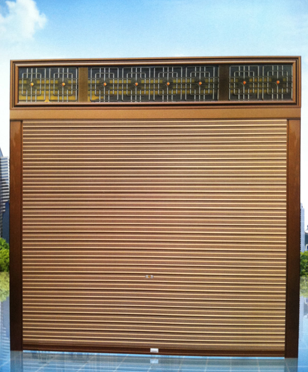 厂家专业供应香槟色卷帘门电动香槟金卷帘门铝合金型材卷帘