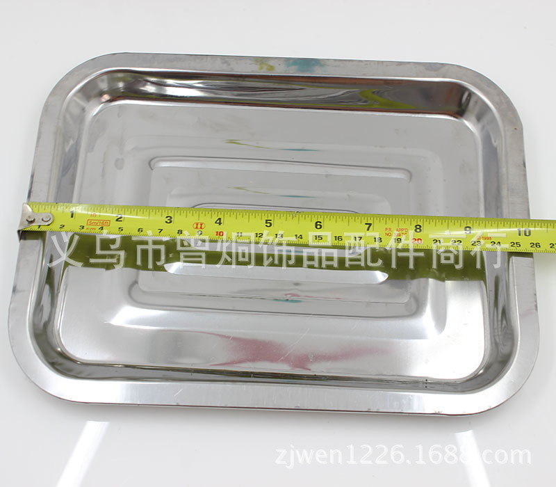 Stainless Steel Fruit Plate Long Plate Household Supplies Plate Barbecue Plate Two Yuan Wholesale