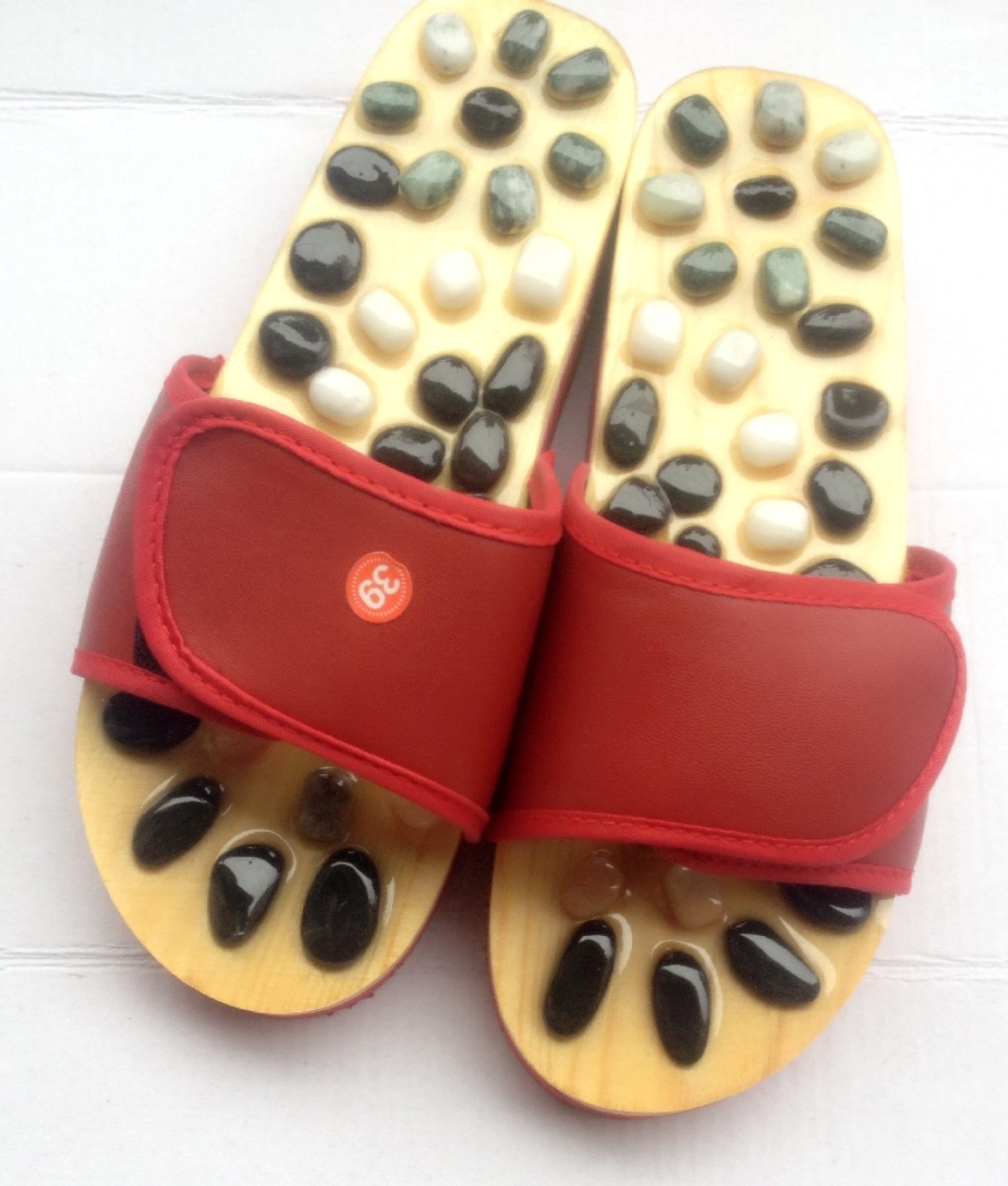 鹅卵石按摩鞋 玉石按摩鞋 天然的石头,健康的按摩