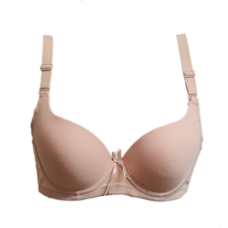 奥丝奇芳文胸123 夏季透气简约纯色三排扣薄装b罩杯女士内衣