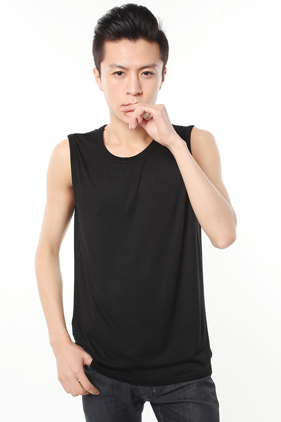 运动健身宽肩无袖t恤男士背心坎肩打底夏季