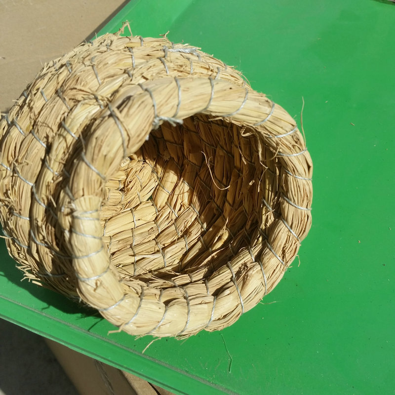 七彩文鸟鸟窝手工编制草窝 鹦鹉鸟窝 仓鼠保暖窝
