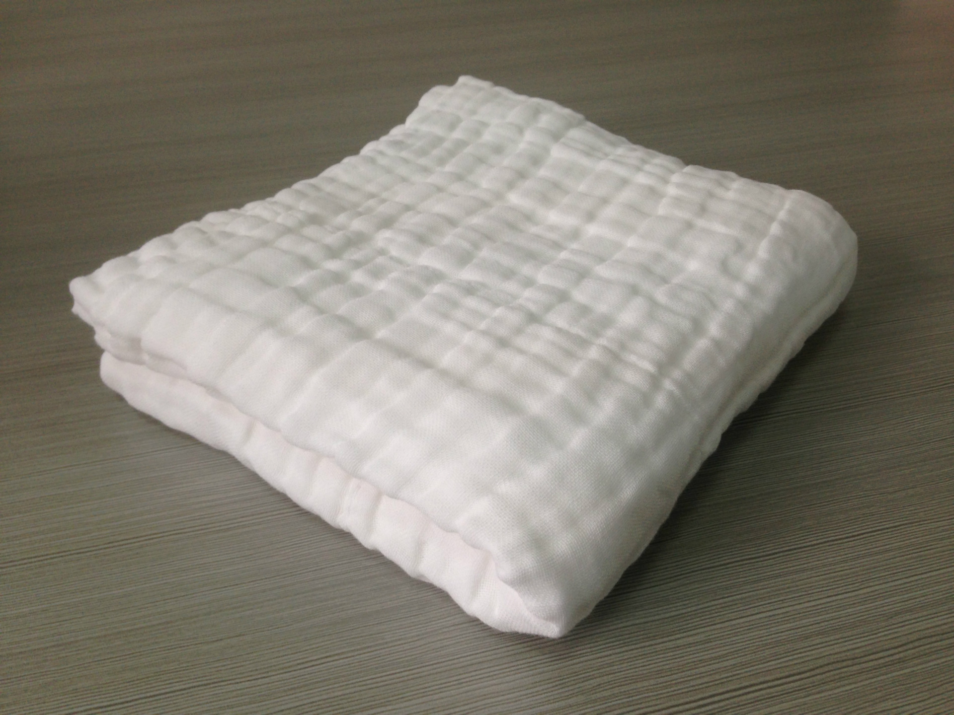 纯棉纱布浴巾婴儿浴巾水洗起泡浴巾婴儿纱布抱被90*110cm,6层