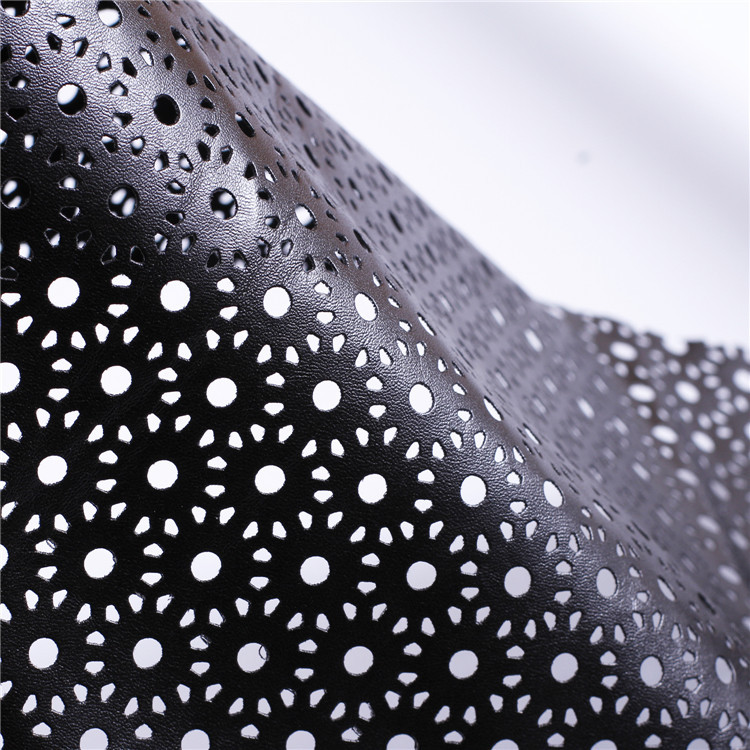 厂家专业生产冲孔真皮皮革 皮料 pu 批发箱包人造皮革 激光冲孔