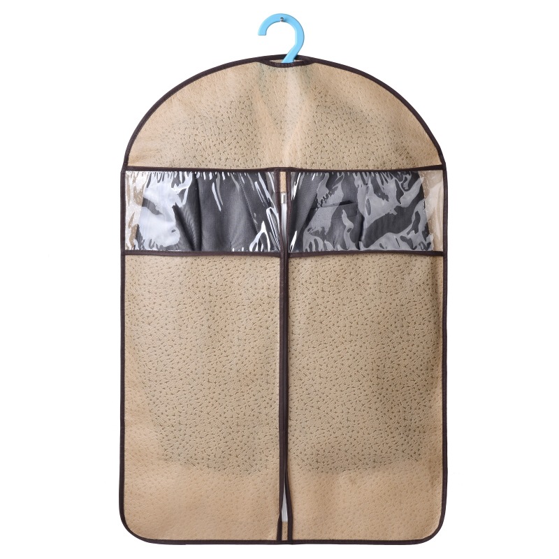 Coat Dust Cover Knurling Non-Woven Fabric Clothes Dust Cover Viewing Window Suit Cover Thickened Storage Garment Suit Bag