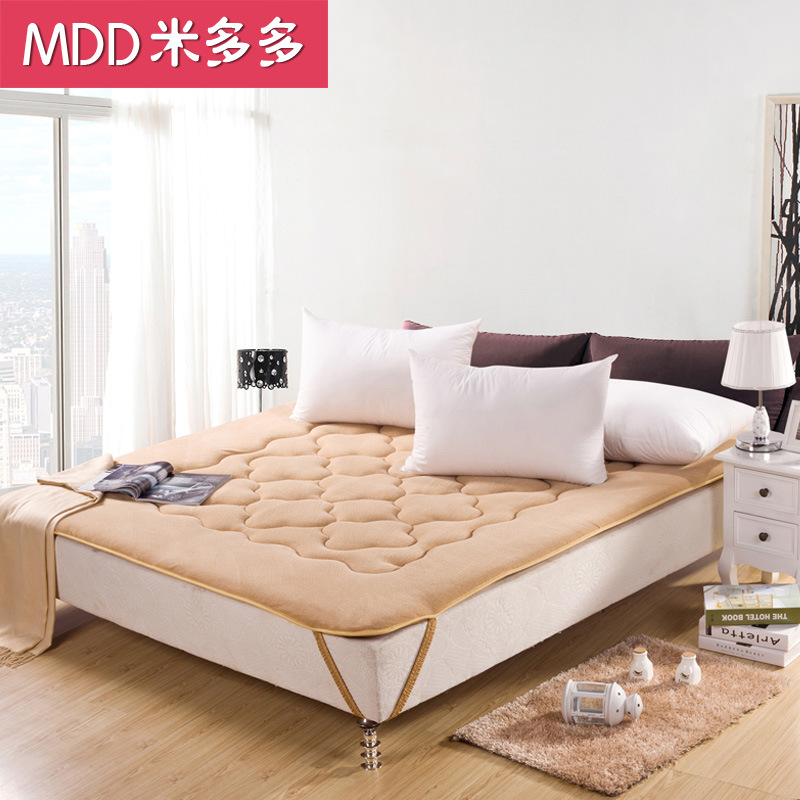 保暖舒适加厚珊瑚绒防滑床垫榻榻米 单双人床褥子 学生宿舍垫被