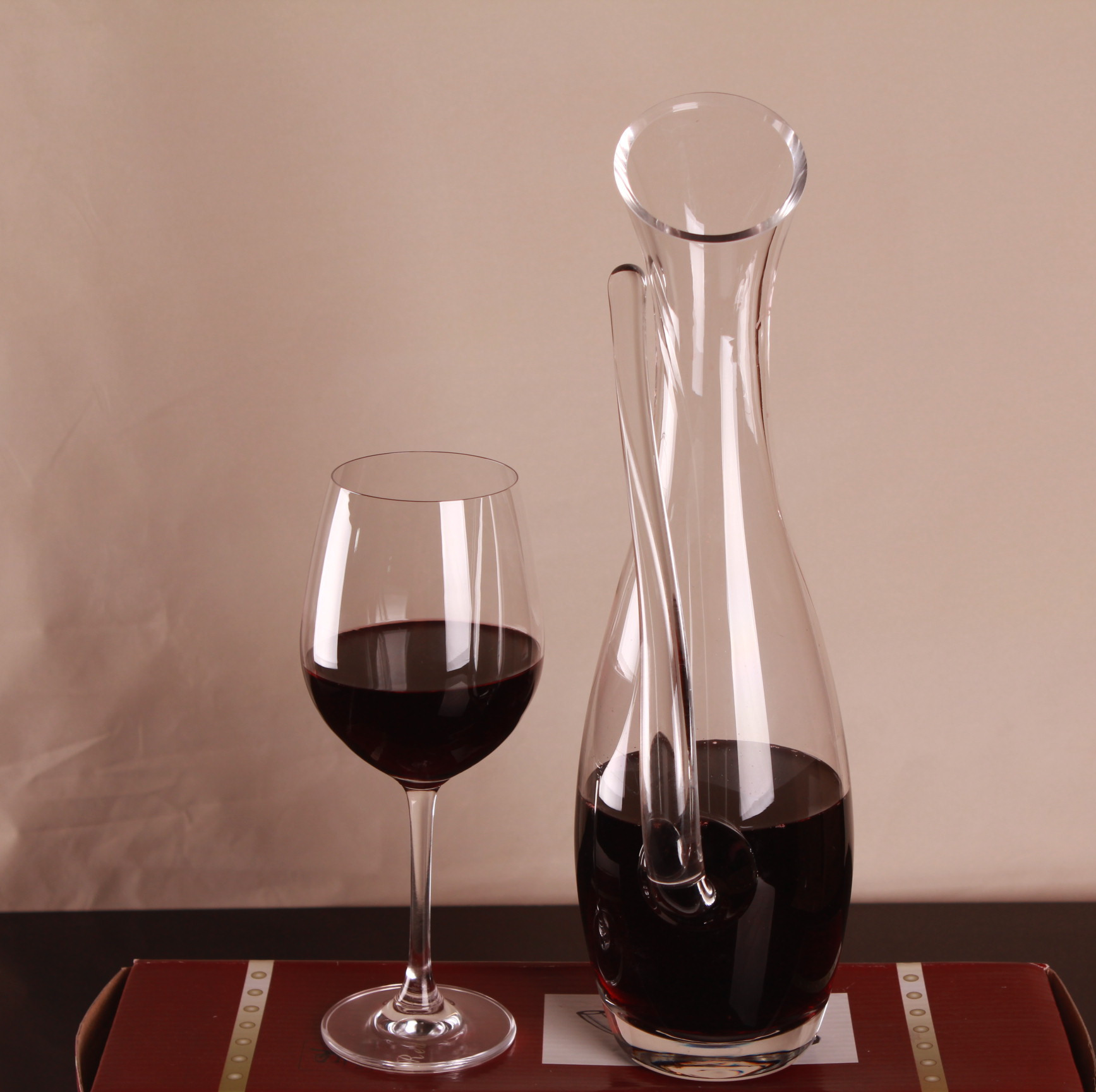 醒酒器 红酒 葡萄酒具分酒器无铅玻璃斜口酒壶带把倒酒器批发