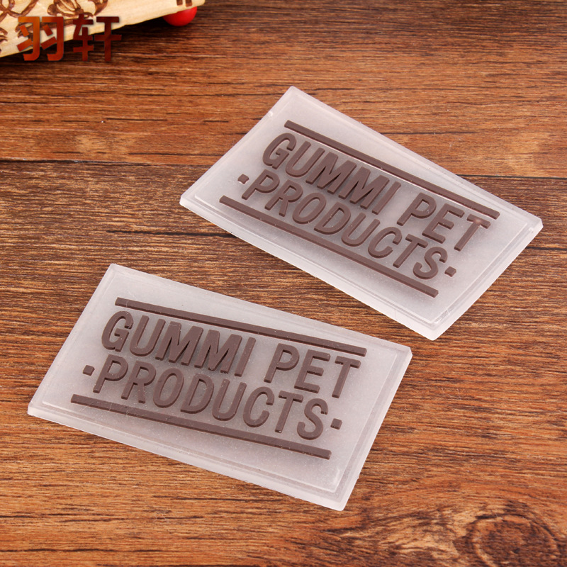 直销透明软胶皮标 橡胶服装箱包多功能商标牌 pvc皮标批发