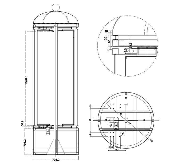 国色 旋转灯箱 圆柱灯箱 包柱灯箱 超薄 led大型圆柱灯箱 可定制