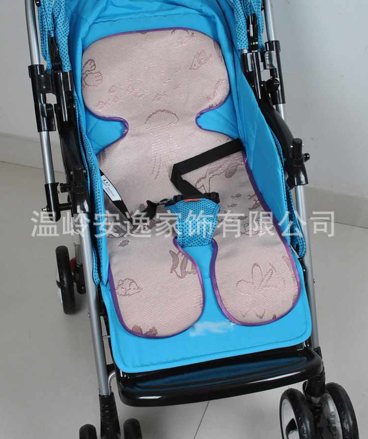 厂家直销 新款竹炭婴儿推车凉席 宝宝童车席子垫天然冰丝手推车席