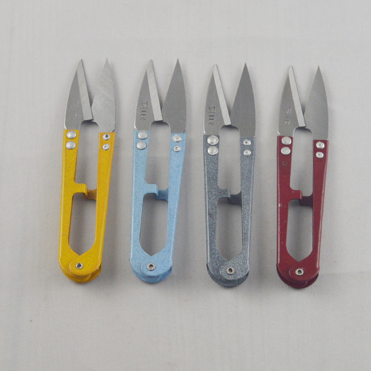 厂家直销正品胡一刀牌v型纱剪 弹簧小纱剪 家用线头剪 修布剪刀