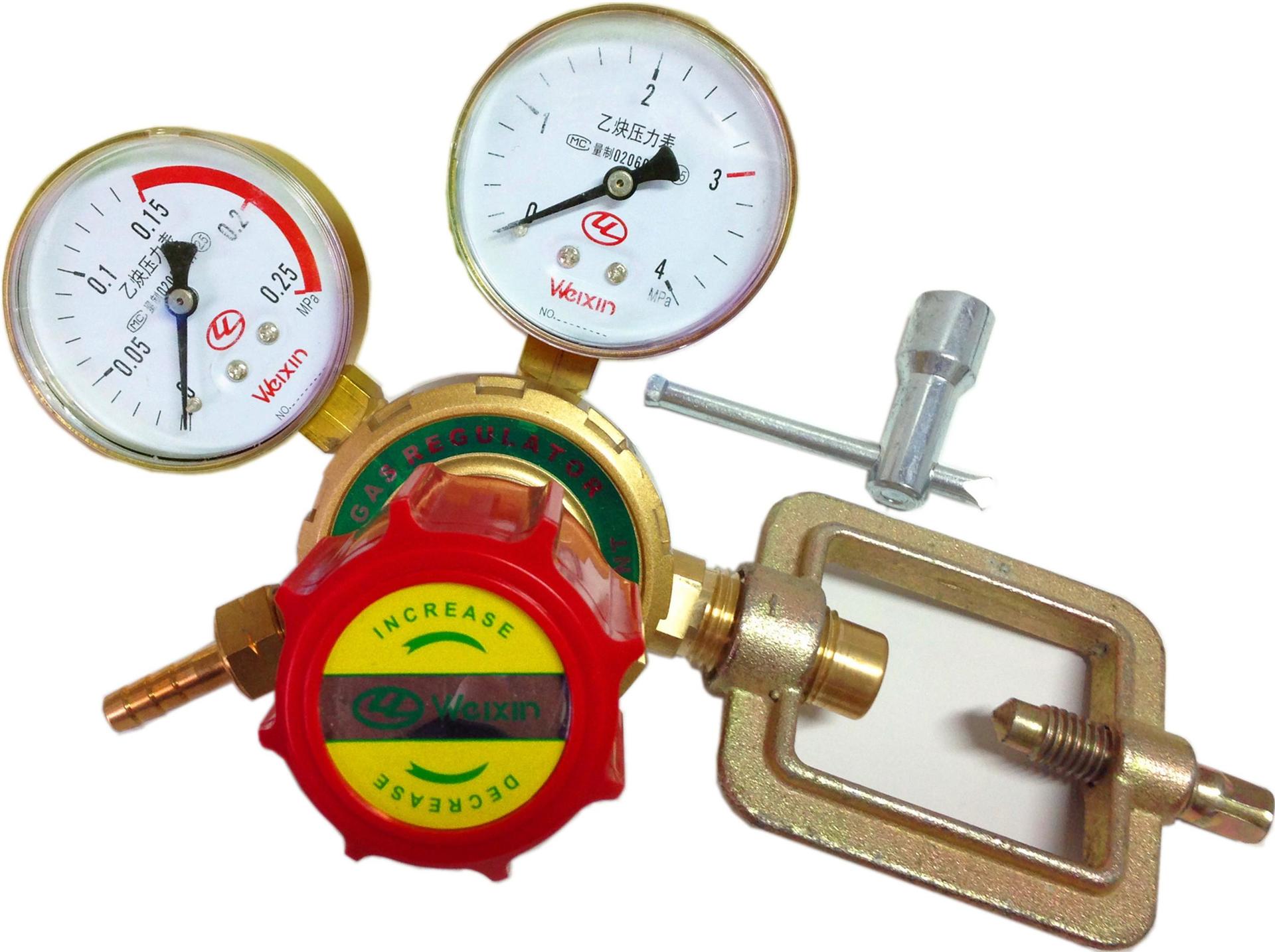威信wx-yqe-03乙炔减压器,全铜减压器,工业乙炔表,压力表