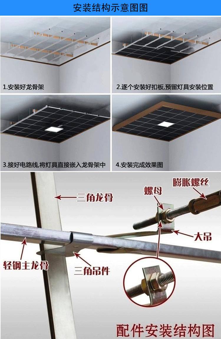 集成吊顶安装过程图片