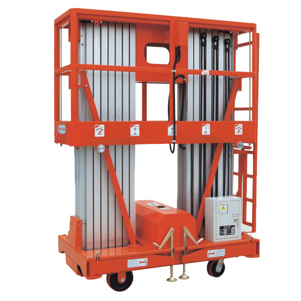 hm双桅升降平台高空取料机升高机升降设备移动式升降平台