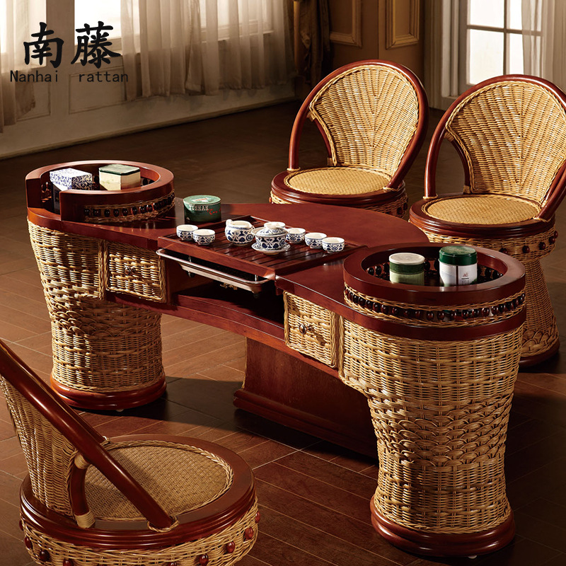 藤茶具 茶台 藤王府喝茶桌椅 功夫茶桌 藤匠世家小藤匠905 - 家具批发