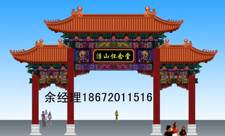 大型饭店牌楼 酒厂牌坊 宾馆仿古门楼 古建牌楼牌坊设计制作