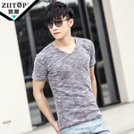 2014致潮新款男式针织T恤 韩版潮流男式短袖淘宝爆款T恤批发8420
