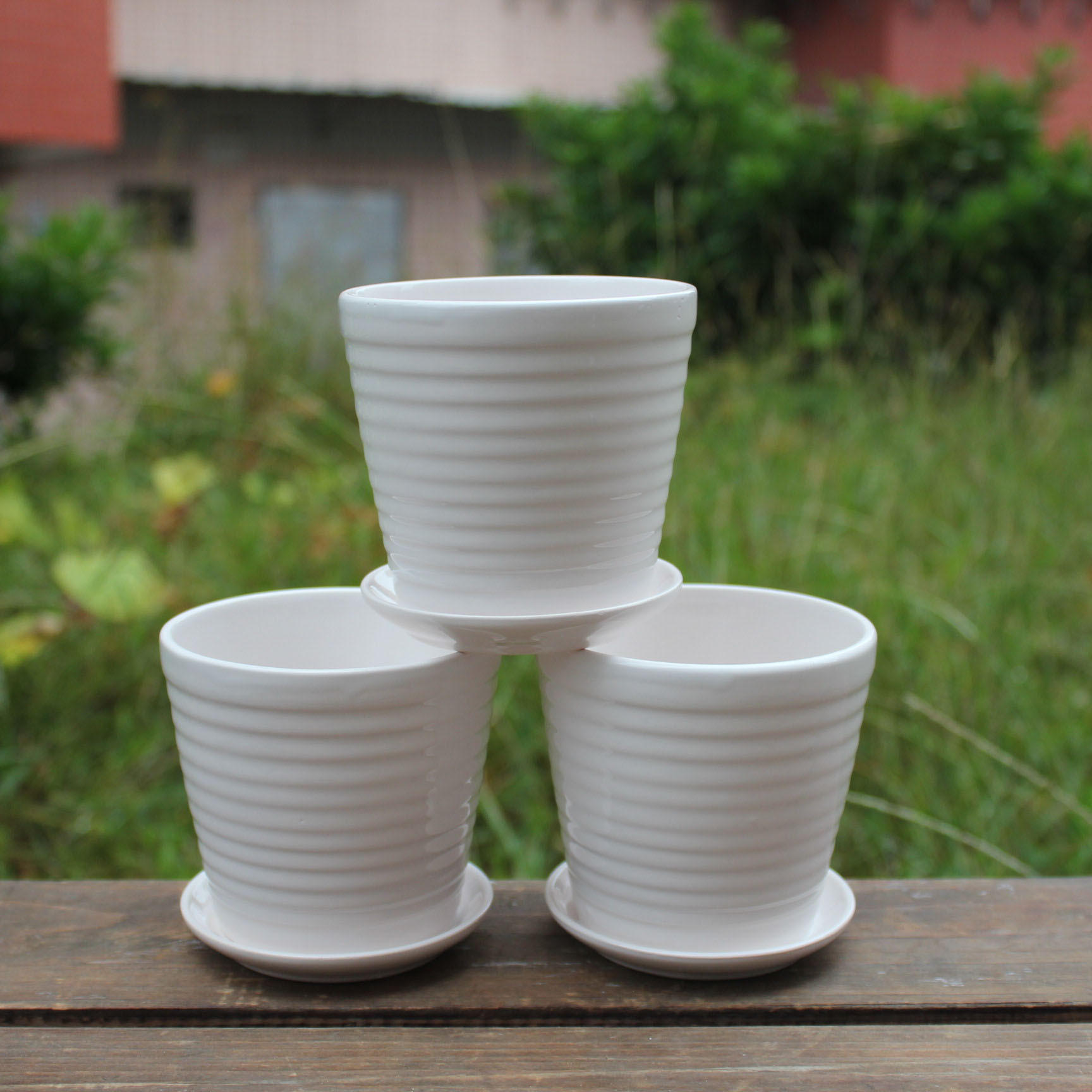 zakka简约白创意时尚12361多肉花盆陶瓷花盆陶瓷工艺品厂家直销