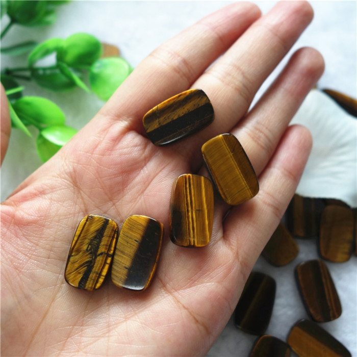 12x20天然图画石长方形平面 长方型 手工散装 diy手链配件