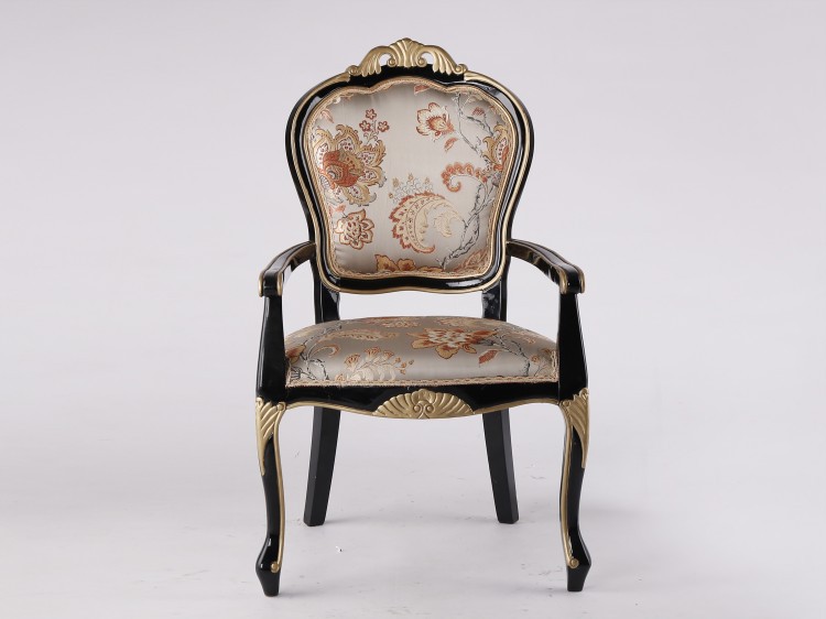 a新古典餐椅 欧式椅子 实木餐椅 布艺餐