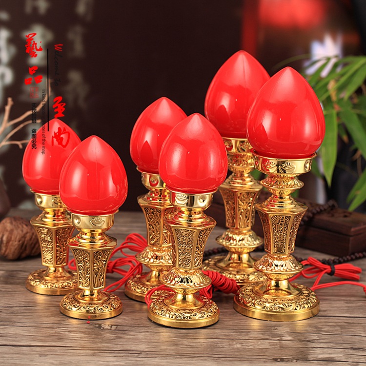 佛堂佛具用品 财神如意波灯 合金波灯 招财进宝串联电供灯 10寸