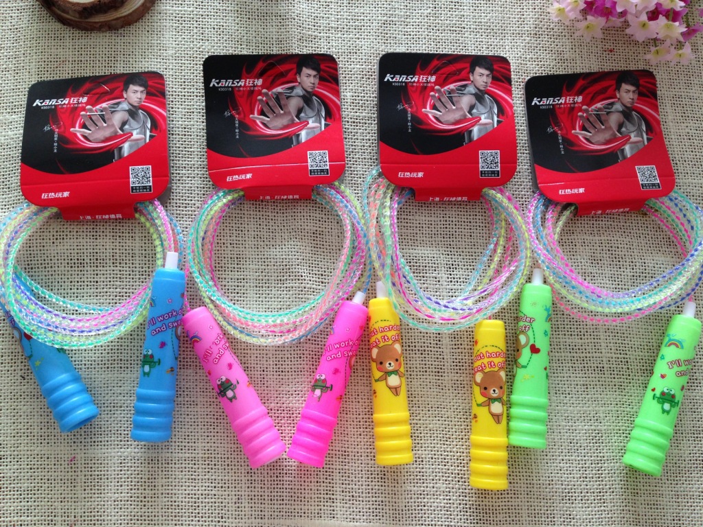 狂神ks0318儿童跳绳/塑柄小天使/水晶跳绳/时尚多色