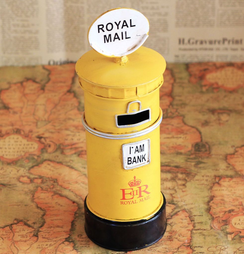 英伦邮筒仿古英伦风创意邮筒储钱罐家居软装饰陈列品摄影道具批发