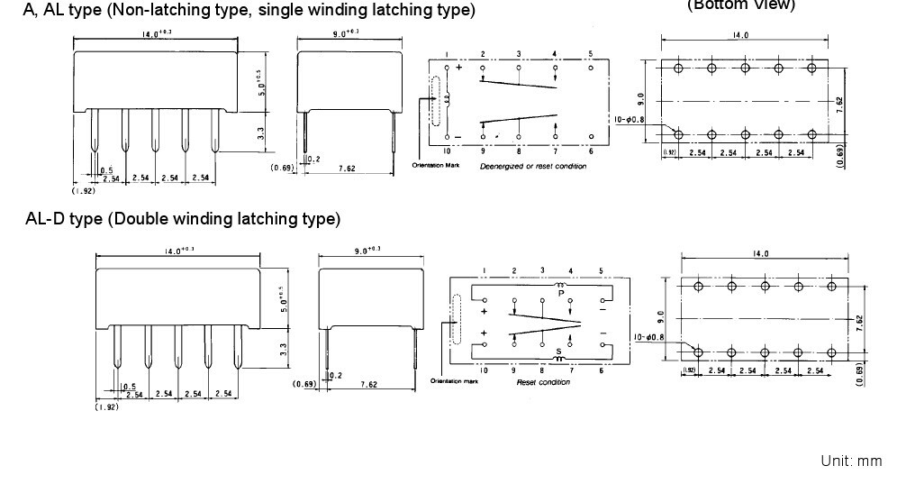 诚辉创 a5w-k 十脚2a两组转换 低信号继电器