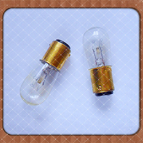 220v10w15w卡口双触点小灯泡 b15机床仪器报警灯白炽灯泡