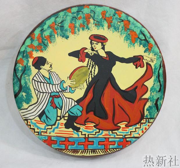 新疆维吾尔 手工民族乐器 彩绘 姑娘追手鼓 舞台装饰鼓新疆手鼓