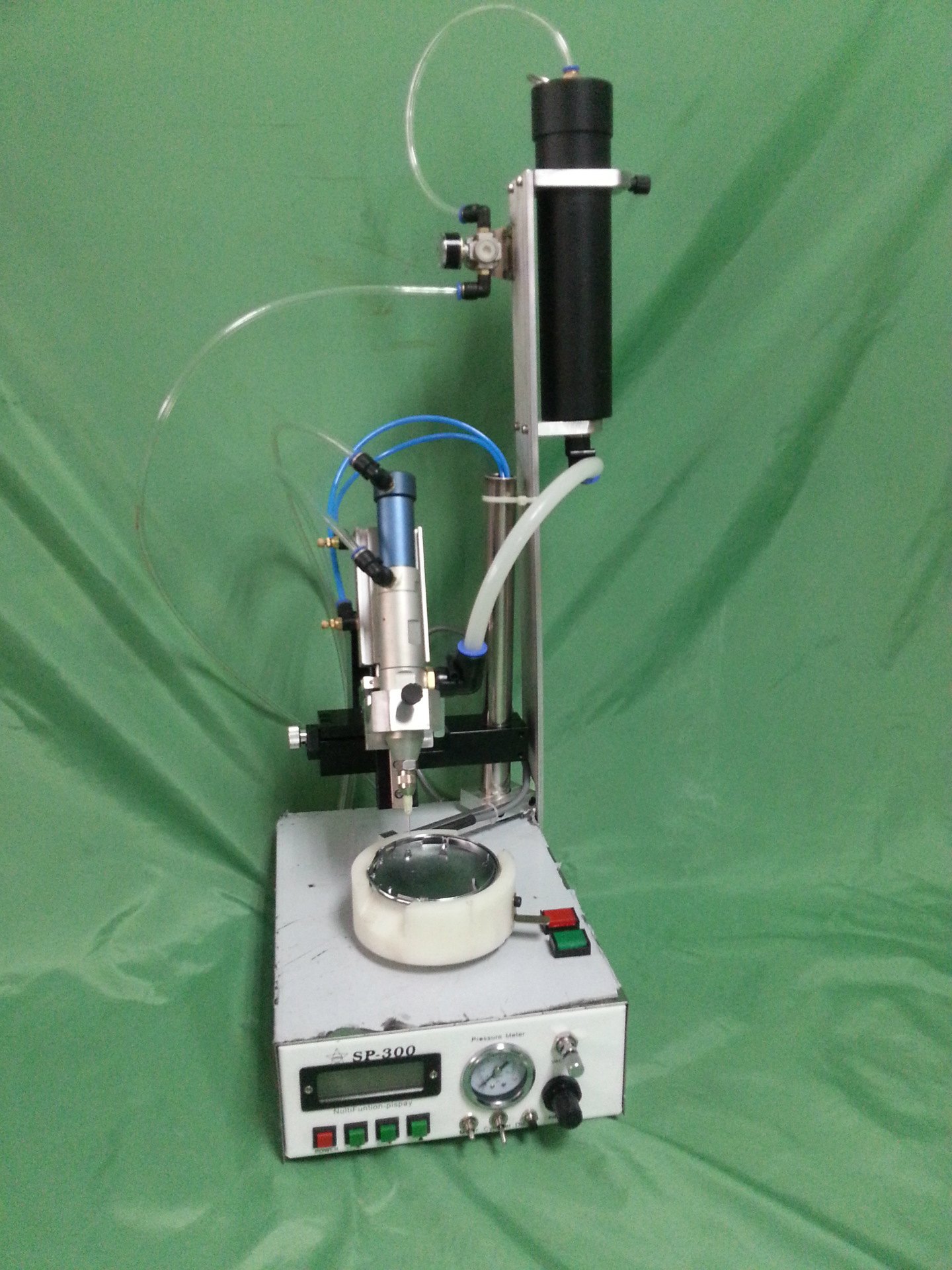 批发硅胶套筒式300ml圆形点胶机 sp-300单头硅胶自动点胶机