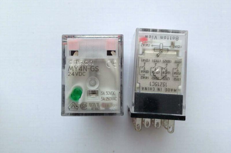四组转换 原装欧姆龙 新款型号继电器 my4n-gs dc24