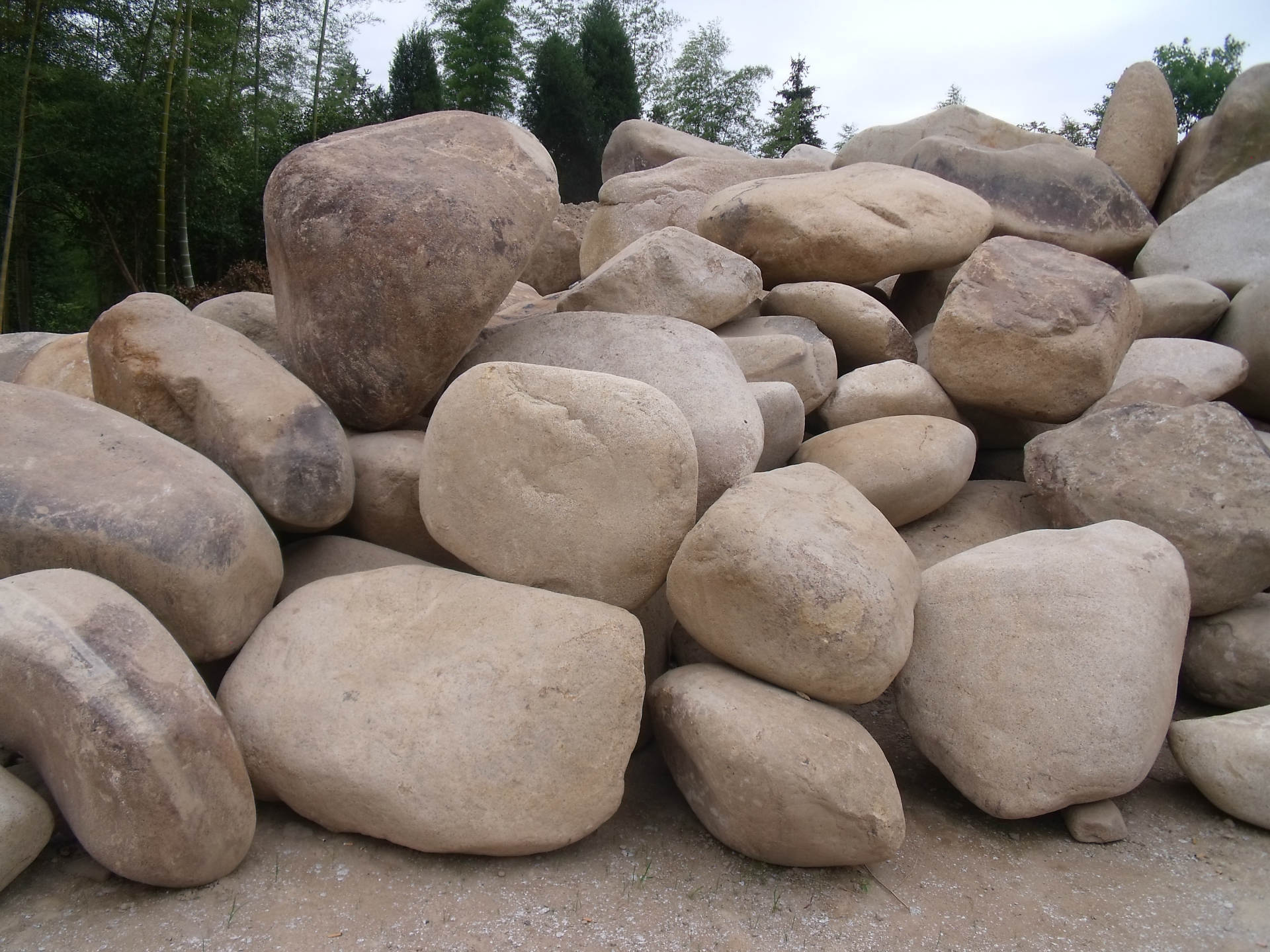 【商家力荐】供应河滩鹅卵石 水冲石 草坪石冲浪石自然园林风景石