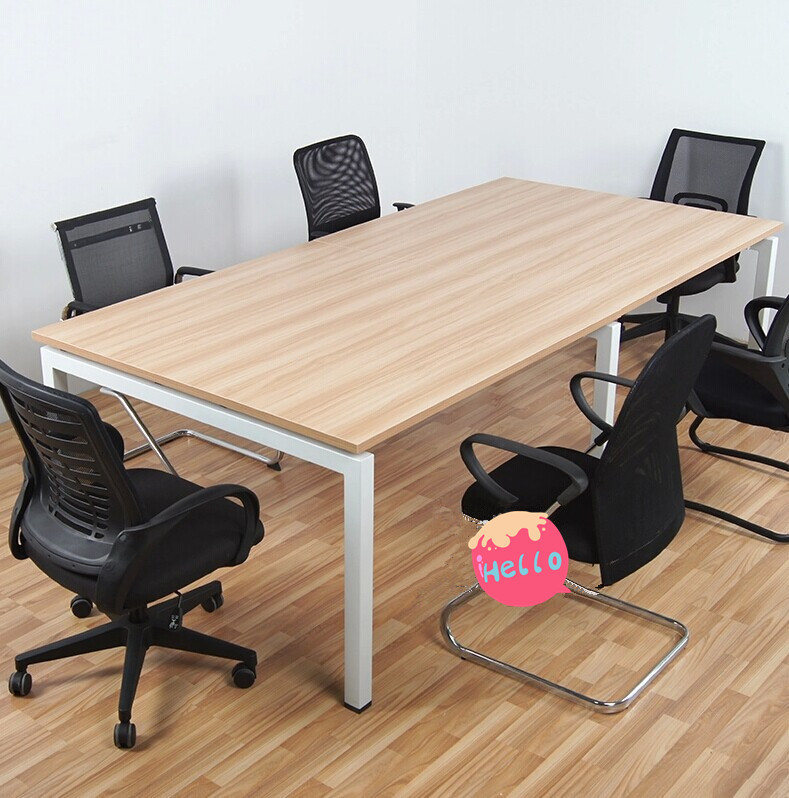 板式会议桌 简约现代办公会议桌会议台 钢木组合办公桌 办公家具