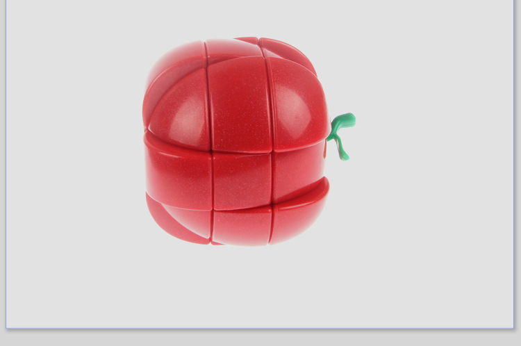 永骏 苹果型魔方 yj apple cube 3阶变形 红底绿低苹果魔方