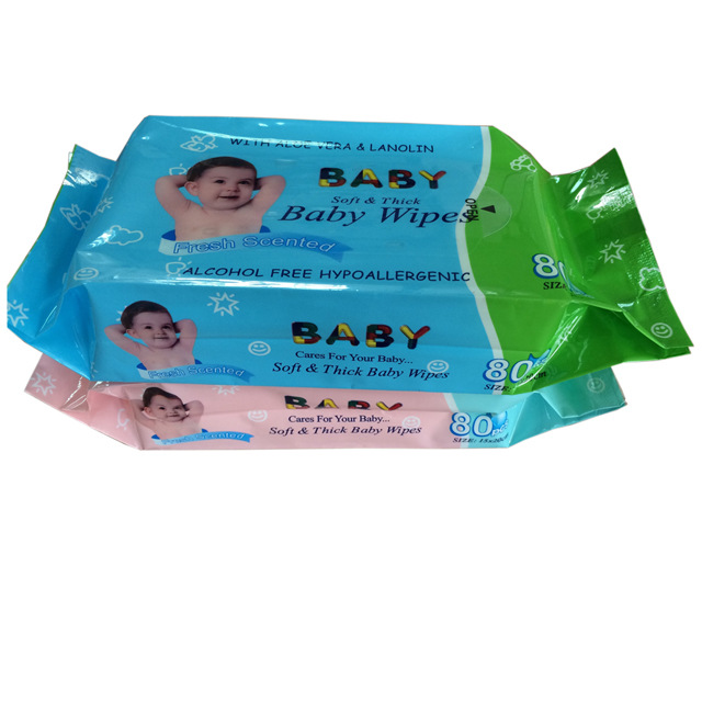 蓝色的baby wipes