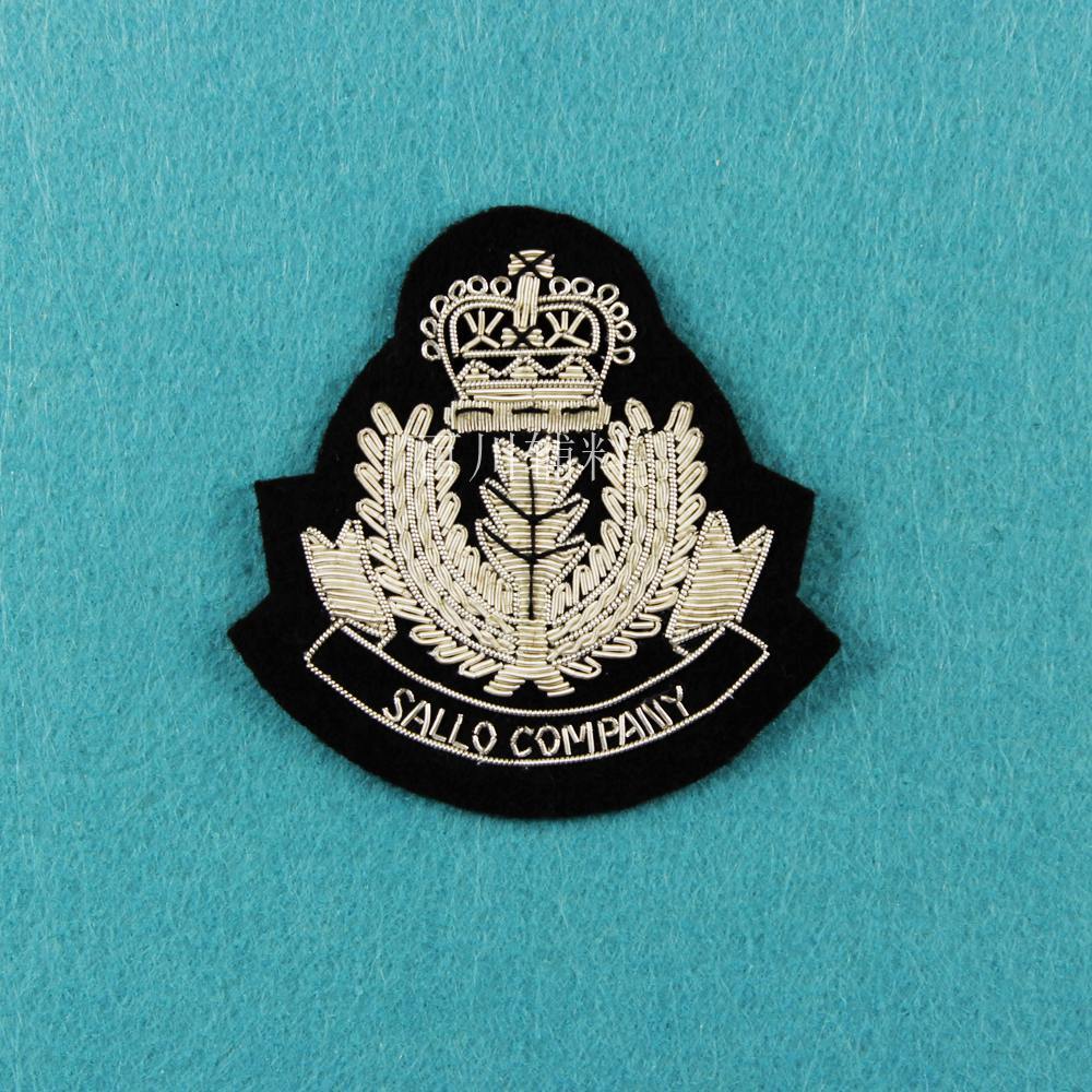 工厂直销 金属印度丝徽章 印度丝刺绣徽章 商标 印度丝绣花徽章