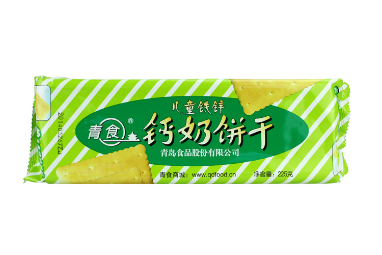 青岛特产青食钙奶饼干225g儿童铁锌饼干 青食钙奶饼干 24袋装