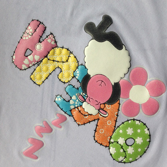 高品质发泡烫画 做烫画厂 制各类柯式烫画 葱粉烫画