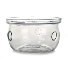 耐热玻璃温茶器圆形底座花草茶具暖茶器玻璃保温器皿创意香薰烛台