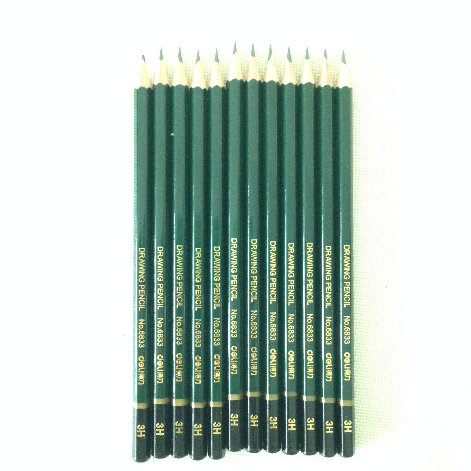 得力6833小学生3h铅笔高级绘图铅笔盒