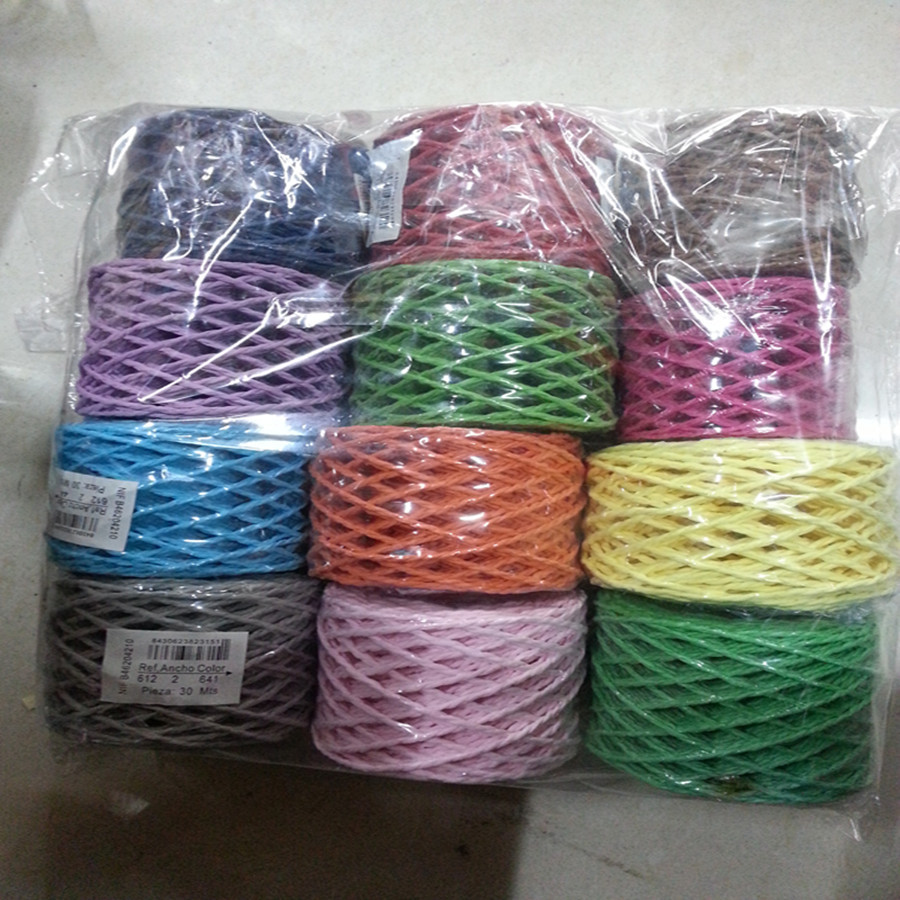 Manufacturers Supply Color Double-Strand Roll Paper String Diameter about 2.5mm Handmade Finish Paper String