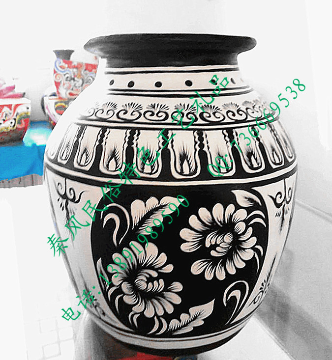 中国陕西民间特色纯手工艺品 纯手工泥塑彩绘陶罐 摆饰品批发