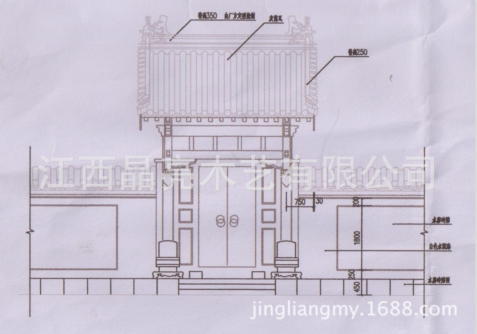 防腐木古建木制门楼 美丽乡村 仿古门楼订制 来图加工订做