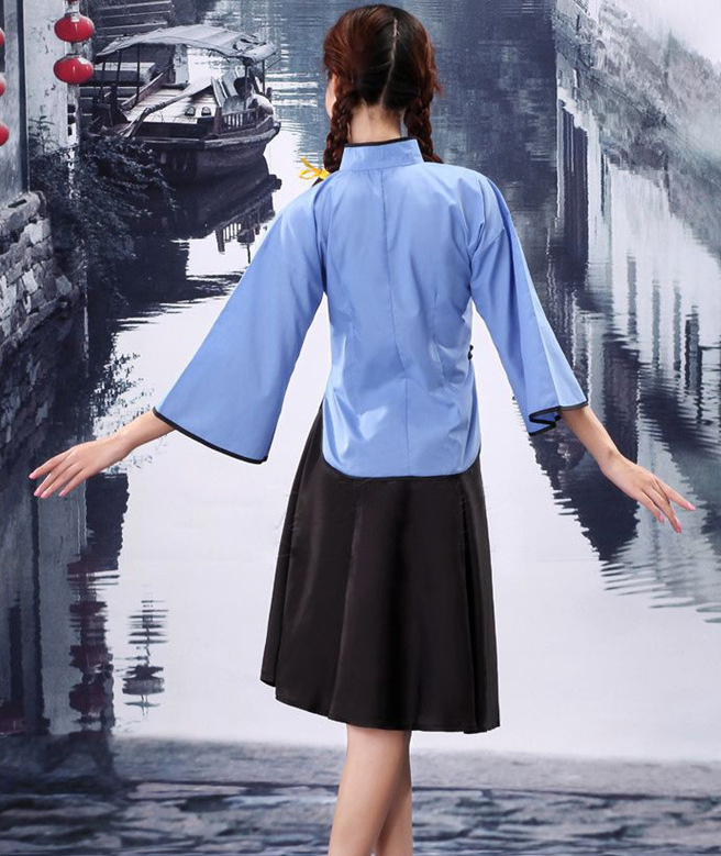 民国学生装五四青年装 诱惑女装校服毕业服合唱演出服z341