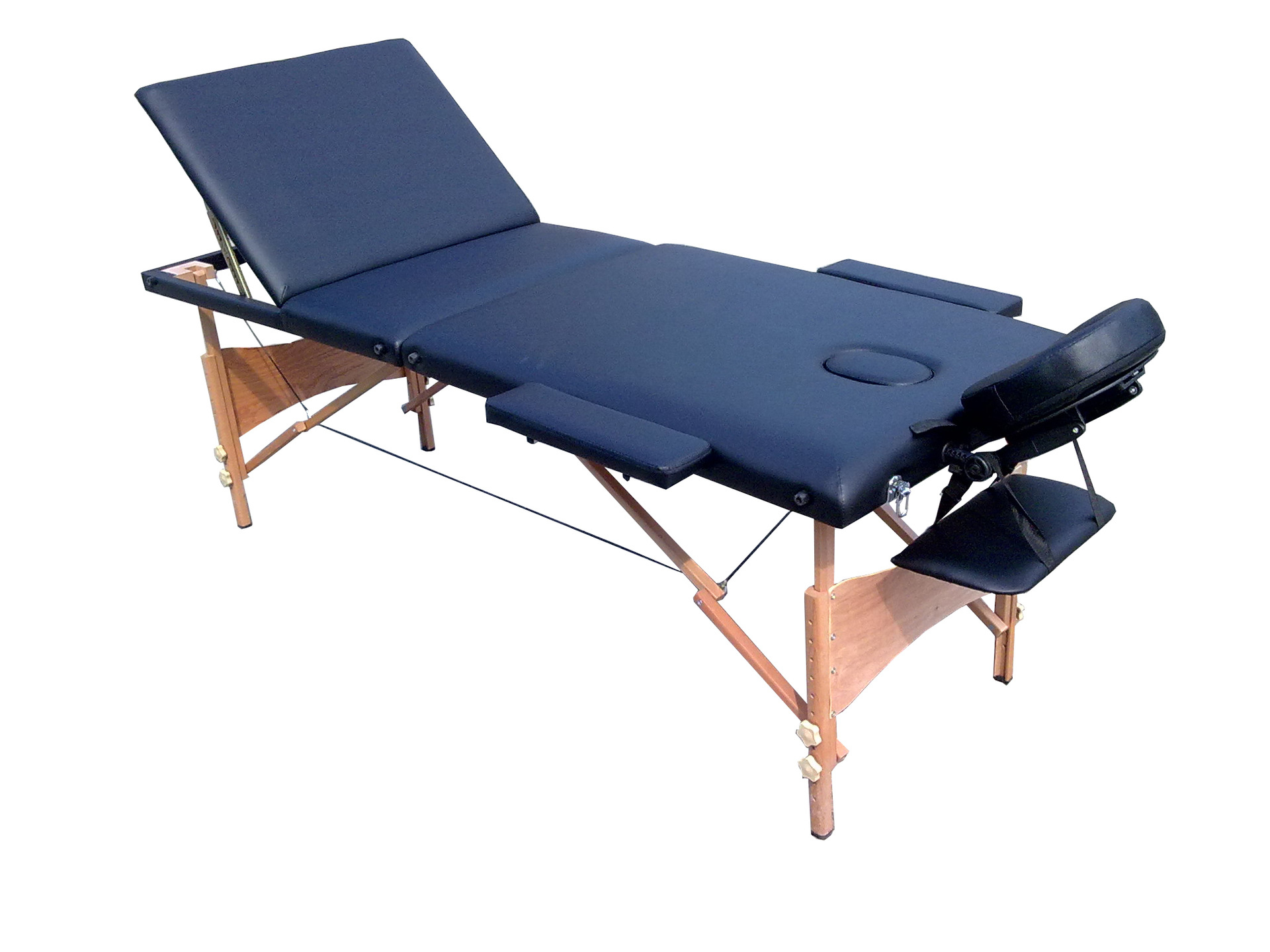 三折木制折叠按摩床,美容床(黑色kh3104)